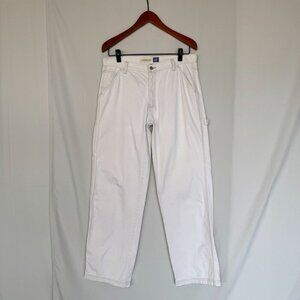 90s Vintage Gap 100% Cotton Bone Carpenter Mid Rise Straight Leg Jeans Size 10